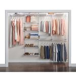 Rubbermaid Configurations Custom Closet Deluxe Kit, White, 4-8 Foot, FG3H8900WHT