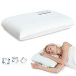 NOFFA Cooling Memory Foam Pillow, Soft Supportive Pillow, Neck Pillows for Back and Stomach Sleepers, Breathable & Removable Cover, Medium Soft, 60x40x10cm