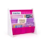 Tot Tutors Kids Book Rack Storage Bookshelf, White/Pink & Purple (Friends Collection)