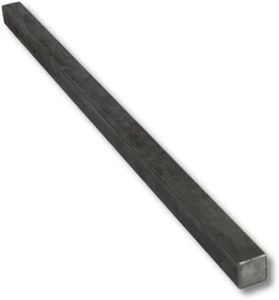 1" x 1" x 12" Square Steel Key Stock (Bar), Undersized Cold-Drawn Steel Bar - Precision Key Stock, Plain Finish