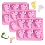 3Pcs Baby Foot Prints Silicone Soap
