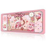 Cute Kawaii Mouse Pad XXLarge Size, Japanese Anime Mouse Pad, Kawaii Pink Desk Mat, Kawaii Computer Accessories, Rubber Waterproof Mousepad for Girls