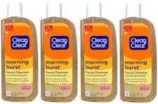 Clean & Clear Morning Burst Facial Cleanser with Bursting Beads, 8-Ounce Pump Bottles (Pack of 4)