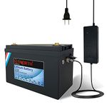 KEPWORTH 12V 100Ah LiFePO4 Battery Deep Cycle Lithium Iron Phosphate Battery Built-in BMS Lightweight Maintenance-Free Perfect for RV/Camping, Solar/Backup Power,Trolling,Motor/5-Years Warranty