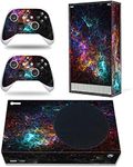 Xbox Series S Full Body Skin Stickers Protective Cover for Microsoft Xbox Series S Console and Vinyl Decal Controllers(Colorful Silk)