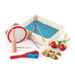 Melissa & Doug Band-in-a-Box Clap! Clang! Tap! - 10-Piece Musical Instrument Set | Kids Musical Instruments, Wooden Percussion Instruments For Toddlers And Kids Ages 3+