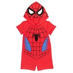 Marvel Avengers Spider-Man Captain America Hulk Miles Morales Cosplay Romper Newborn to Toddler, Spiderman, 3T