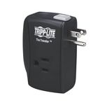 Tripp Lite 2 Outlet Portable Surge Protector, Wall Mount Direct Plug-in, Tel/Modem, LIFETIME WARRANTY & $50K INSURANCE (TRAVELER)