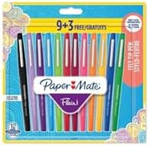 PAPER MATE Flair Lot de 12 feutres M 0,7 mm sous blister