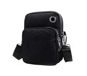 SYGA Women's Mobile Phone Bag Style Crossbody Bag Mobile Phone Coin Shoulder Small Bag (BLACK)