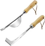 NEISRAI Crack Weeder 2 Pack Garden Crevice Weeding Tool Wood Handle Driveway Side-Walk