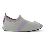 Fitkicks Flexible Yoga Travel Balet Flats (Shoes) (Small 36-37 EU, Grey/Lavendar)