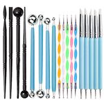 18Pcs Polymer Clay Dotting Sculpting Tools Kit and Pottery Indentation Embossing Supplies for Ceramic Modeling Carving Rock Painting Cake Fondant Decoration Ceramics Artwork Holiday Crafts Nail Art