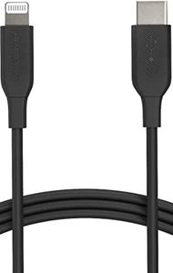 Amazon Basics USB-C to Lightning Cable Cord, MFi Certified Charger for Apple iPhone 14 13 12 11 X Xs Pro, Pro Max, Plus, iPad, Black, 1.8 M