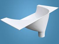 Free Range Designs Urine Separator for Compost Toilets | Classic Urine Diverter in Black or White | Made in UK