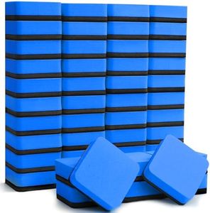 Dry Erase Erasers, 40 Pack Magnetic Whiteboard Dry Erasers Chalkboard Cleaner Wiper for Classroom Home Office, (Blue) by EAONE