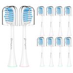 Senyum Toothbrush Replacement Heads, Compatible with Philips Sonicare All Snap On Electric Toothbrush Handles, Replacement Brush Heads for Adults,10 Pack