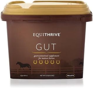 Equithrive Horse Gut Pellets with Probiotics, Psyllium Husk Powder, Sodium Bicarbonate and Omega 3 Fatty Acids, Digestive Support Supplement, 3.3 lbs