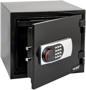 HMF 46161 Safe Tresor Feuerfest 60 Minuten mit Zahlenschloss | 41,2 x 35,5 x 36,3 cm