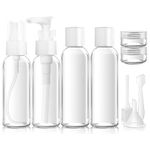 aqlbhz 9 Pcs Travel Bottle for Toiletries Refillable Leak Proof Travel Bottles Transparent Empty Cosmetic Air Bottles Cosmetic Shampoo Conditioner Handy Travel Essentials