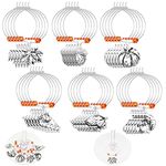 Set of 30 Thanksgiving Wine Charms Handmade Wine Glass Charms Funny Glass Tag Identifier Turkey Pumpkin Leaf Thanksgiving Host Hostess Gift Wine Accessories Thanksgiving Drink Markers for Drink Fall