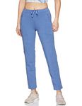 Van Heusen Women Relaxed Fit Lounge Pants - Cotton Elastane - Smart Tech+, Easy Stain Release, Moisture Wicking, Ultra Soft_55303_Denim Mélange_L