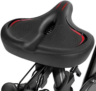 Oversized Comfort Bike Seat, Extra Wide Bike Saddle for Peloton, Exercise or Road Bike, Stationary Exercise Bike Seat Cushion Replacement for Men Women, Accessories for Exercise Bike