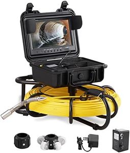 VEVOR Sewer Camera 300ft/91.5m with 9" Screen, DVR, IP68 Waterproof, 12 LEDs, 16GB SD Card for Sewer Lines, Home Drains, Ducts & Plumbing