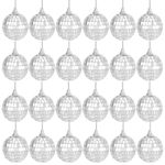 APSAMBR-24 Pcs disco ball for X mas Christmas Tree Decoration and Home Decor