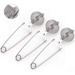 Snap Ball Tea Strainer, JEXCULL 3 Pack Premium Stainless Steel Tea Infuser with Handle for Loose Leaf Tea Fine Mesh Tea Balls Filter Infusers