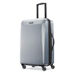 American Tourister Moonlight Hardside Expandable Luggage with Spinner Wheels, Silver, Carry-On 21-Inch, American Tourister Moonlight Hardside