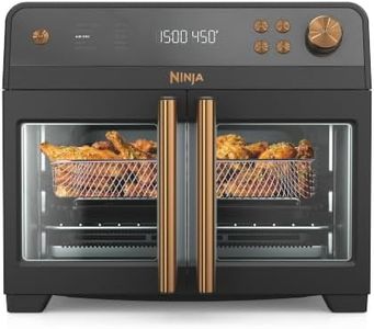 Ninja | French Door Premier Air fry Oven | 10-in-1 functions | 20.3-qt capacity | 5-qt Air Fry Basket, Sheet Pan, Wire Rack, Broil Rack | PFAS-free, Dishwasher-Safe Accessories | Black | FO101BK