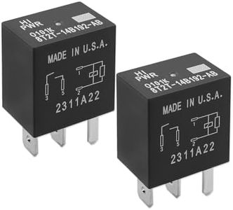 4 Pins Plug-in Automotive Relay Fit for Select Ford Vehicle 12VDC 4 Pins Plug-in Relay Replace 8T2T-14B192-AB Replacement 2Set