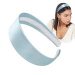 Ivyu Cinderella Blue Headband for Women Light Blue Teal Headband Large Thick Wide Headbands 70s Headband for Girls