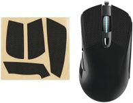 kwmobile Mouse Grip Tape Compatible with Logitech G403 Grip Tape - Non-Slip Faux Leather - Black