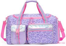 Oruiji Kids Duffle Bag Girls Travel Bag Gifts Overnight Bag Girls Women Tote Bag, Love Purple