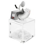 Commercial Ice Crusher Shaver Macker Snow Cone Machine 440lbs/hr, ETL Approved 300W Electric Ice Crusher Machine with Dual Blades, Shaved Ice Machine for Home, Restaurants, Bars