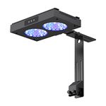 NICREW HyperReef Aquarium LED Reef Light, Dimmable Full Spectrum Marine LED Light for Saltwater Coral Fish Tanks, Tank Mount Included