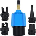 Wady Inflatable Boat SUP Air Pump Adaptor,Air Valve Converter Multifunction SUP Air Valve Adapter with 4 Air Valve Nozzles,for Inflatable Bed Stand Up Paddle Board,Kayak Dinghy(blue)