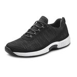 Orthofeet Men's Orthopedic Knit Lava Sneakers, Black, 10.5