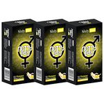 NottyBoy Fruit Banana Ultra Thin Flavored Condoms - 30 Count | Suitable for Oral | Super Slim | Tropical Taste | Natural Latex | Organic | Snugly Fitted | Transparent