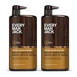 Every Man Jack Nourishing Amber + Sandalwood Mens Body Wash for All Skin Types - Cleanse, Nourish, and Hydrate Skin with Naturally Derived Coconut, Glycerin - 1000 mL - 2 Bottle