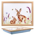 Lesser & Pavey Hares Laptray | Bean Bag Trays With Padded Cushion | Suitable For Drinks, Food, Breakfast & Laptop | Lovely Designed Lap Tray For Home & Office - Jennifer Rose Gallery