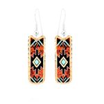 Artisan-crafted Native American Earrings for Women Feature Turquiose and Maroon Color Native American Jewellery Made from 99.9% Pure Solid Copper with a Gift Box