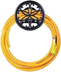 Sharpex Combo Of Hose Hanger And Hose Pipe For Garden, Car Bike Washing, Indoor Outdoor use, Hotel and Backyard - Heavy Duty Yellow Hose Water Pipe 30 Meter 0.5 Inch with Black Wall Mount Hose Hanger