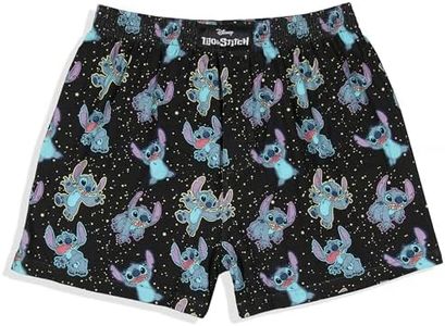 Disney Men's Lilo And Stitch Floating In Space Multi-Character Boxer Shorts Boxers Underwear (XXX-Large)