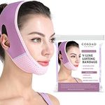 COSDAD Reusable Double Chin Reducer Chin Strap Face Slimming Strap Face Slimmer Shaper for Women,Breathable Comfortable V Line Lifting Mask,Innovative Lifting Technology,One Fits All,Purple