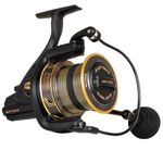 PENN Battle III Longcast, Fishing Reel, Spinning Reels, Sea Fishing, Long Distance Casting Saltwater Reel, Unisex, Black Gold, 8000