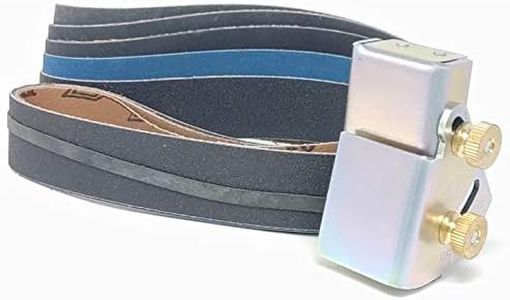 Knife Sharpening Angle Guide fits 1X30 Belt Sander with Assorted 5 Pack of 1X30 Sharpening Sanding Belts