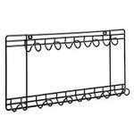 Unibos 2 Tier Garden Tool Rack Tool Hanger Tool Holder Organiser - Wall Mounted Storage Organizer Tool Wall Holders for Tools Brush Holder & Garage Hooks Organizers and Storage